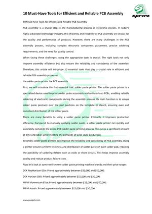 10 Must Have Tools For Efficient And Reliable Pcb Assembly