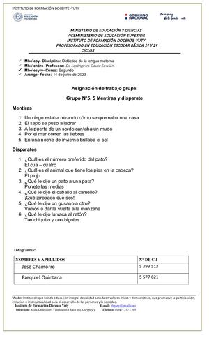 Mentiras Y Disparates