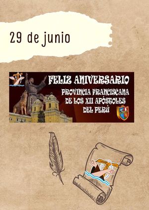 Historia De La Provincia Franciscana De Los Xii Apostoles Del Perú