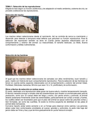 Selección de los reproductores