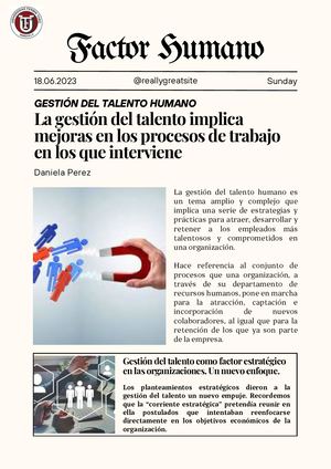 Gestion Del Talento Humano