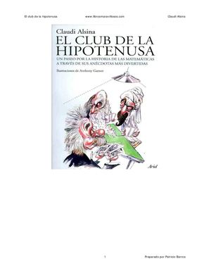 El Club De La Hipotenusa Claudi Alsina
