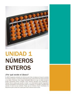 Unidad 1 Numeros Enteros
