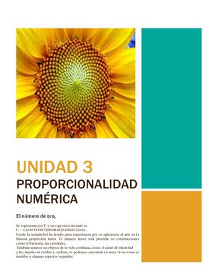 Unidad 3 Proporcionalidad Numérica