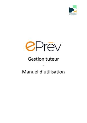 Eprev Manuel Tuteur