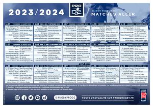 Calendrier Pro D2 2023 2024