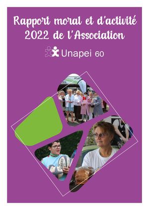 Rapport moral et d'activité 2022 de l'Association