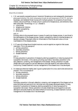 Pathophysiology 7th Edition Jacquelyn Banasik Test Bank