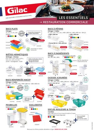 Gilac Les Essentiels Restauration Commercial 062023 ESHOP