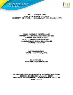 Caso Clínico Unidad 3 Dilema 4 Aplicación