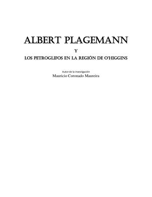 Albert Plagemann  y los petroglifos de la Región de O'Higgins