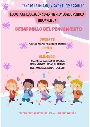 Actividades Para Desarrollar El Pensamiento De Los Niños