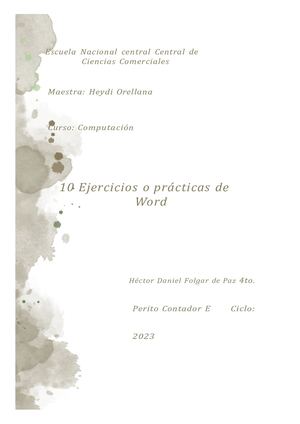 10 Ejercicios de word
