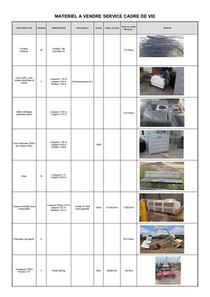Vente De Matériel 2023