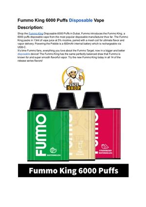 Fommo King 6000 Puffs