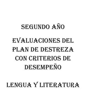 Evaluaciones Segundo Lengua 1