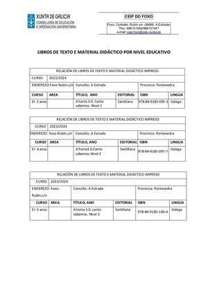 Libros De Texto Curso 23 24