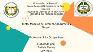 Universidad De Panamá Centro Regional Universitario De San Miguelito Facultad De Ciencias De La Educación