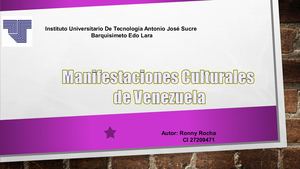 Manifestacions Cultural Venezolana