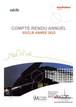 Compte Rendu Activité 2022 Réseau de Chaleur Sdclb