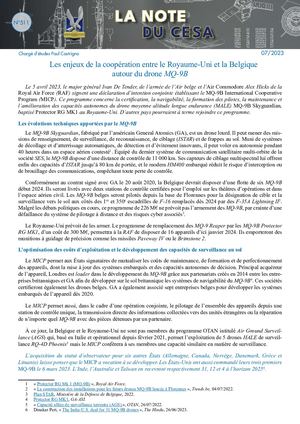 LA NOTE DU CESA N°511