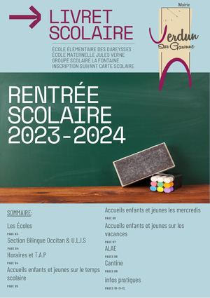 Fascicule des écoles - Rentrée 2023 2024