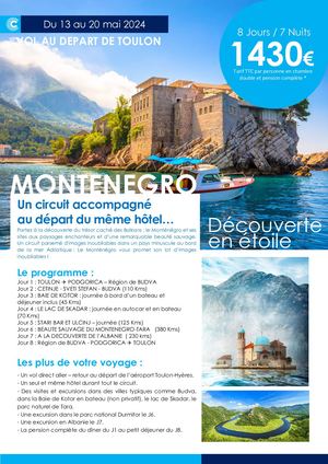 Montenegro Circuit Découverte En Etoile Mai2024 Flyer