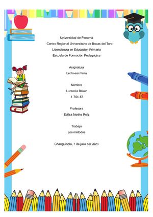 Portafolio de actividades lúdicas..... Lucrecia Baker