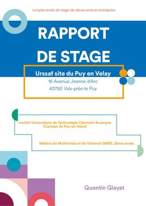 Rapport De Stage Quentin Glayat