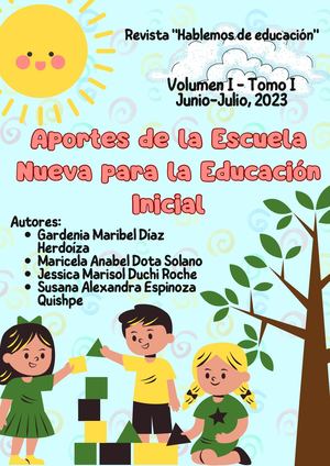 Aportes de la Escuela Nueva para la Educación Inicial