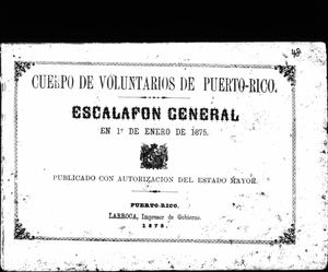 48 Escalafon General Cuerpo De Voluntarios 1875