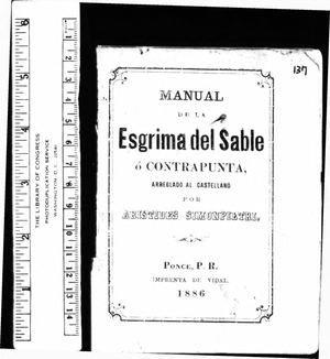 137 Manual De La Esgrima Del Sable O Contrapunta Aristides Simonpietri 1886