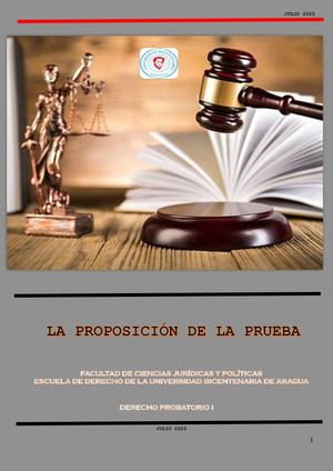 LA PROPOSICION DE LA PRUEBA