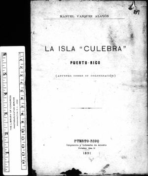 187 La Isla De Culebra- Manuel Vazquez Alayon 1891