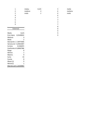 Bioestadistica Excel 29 3 2023