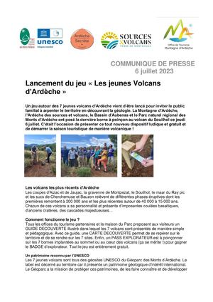 Cp - Jeu - Jeunes Volcans D'ardèche PNR