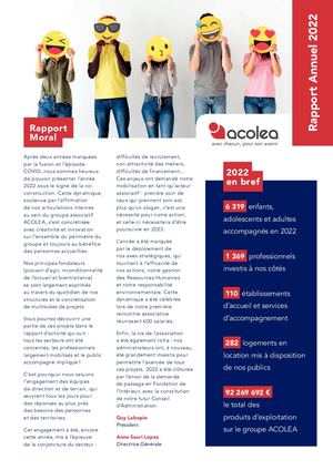Rapport Annuel 2022 - ACOLEA