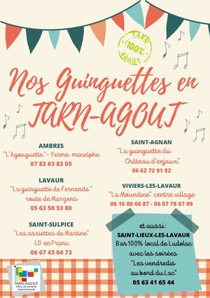 Les guinguettes en Tarn -- Agout, aux alentours