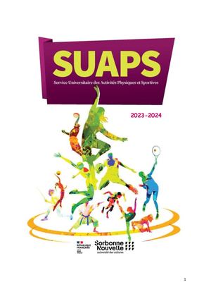 Brochure SUAPS - 2023 2024