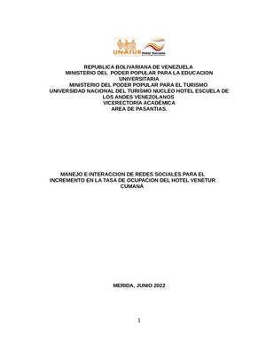 INFORME N°1700 PASANTIA ADMINISTRATIVA  TRABAJO DE GRADO 2022