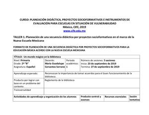 Planeacindeunasecuenciadidcticaporproyectossocioformativos