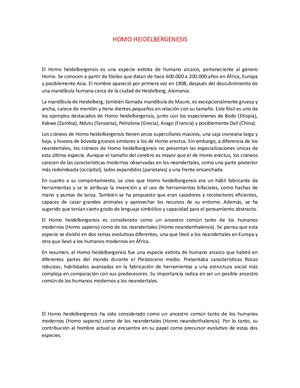 Homo Heidelbergenesis