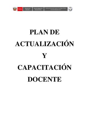 Plan De Capacitación 2023