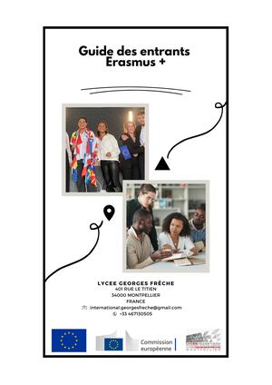 Guide des entrants Erasmus + Au Lycée Gf