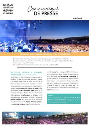 LE VIOLON SUR LE SABLE A ROYAN