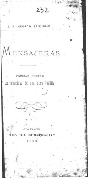 232 Mensajeras JA Negron Sanjurgo 1899