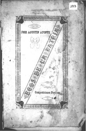 253 Ecos De La Patria Composiciones Poetica Jose Agustin Aponte 1889