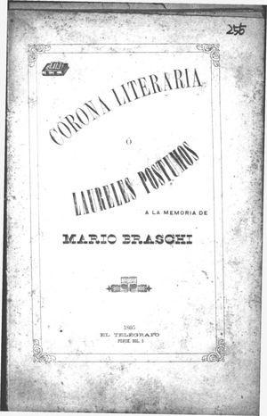 255 Corona Literario O Laureles Postumos Mario Braschi 1895