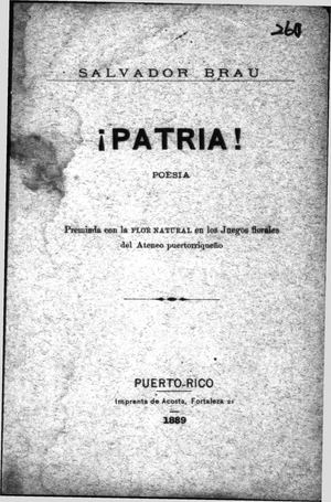 260 Patria Poesia Salvador Brau 1889