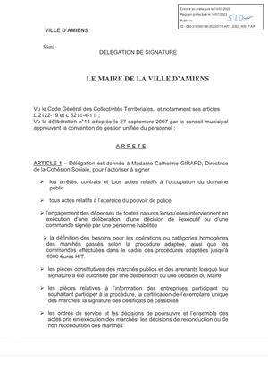 AR1-2023-00917 Arrêté Délégation De Signature Est Donnée à Mme C Girard, Directrice Du CCAS